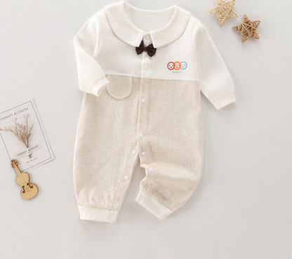 Long Sleeve Baby Romper | Korean Style Cotton Unisex | Newborn to 80cm Coverall