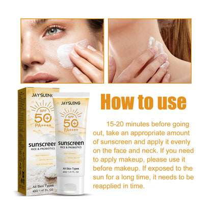 Organic Rice Cream | UV Protection & Moisturizing Sunscreen