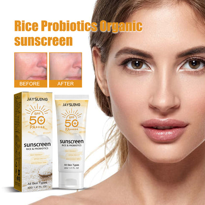 Organic Rice Cream | UV Protection & Moisturizing Sunscreen