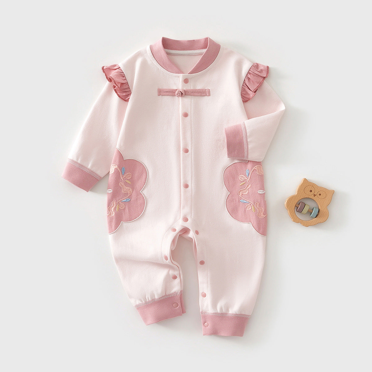 Baby Long Sleeve Romper | 100% Soft Cotton | Unisex Newborn Essential | Spring & Fall