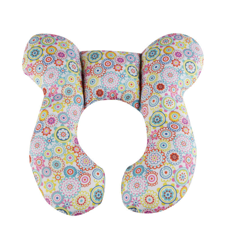 Baby Head Support Pillow U-Shaped Neck & Head Protection Cushion for Newborns Stroller Car Seat