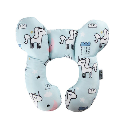 Baby Head Support Pillow U-Shaped Neck & Head Protection Cushion for Newborns Stroller Car Seat