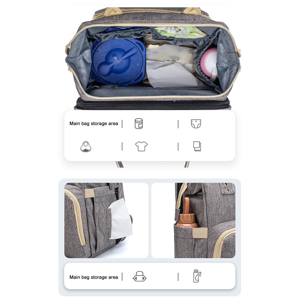 4-in-1 Convertible Diaper Backpack | Foldable Baby Bed | Waterproof & Lightweight | Perfect Baby Gift