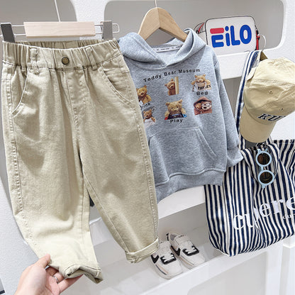 Kids Cargo Pants Boys Casual Spring Long Pants 100-150cm