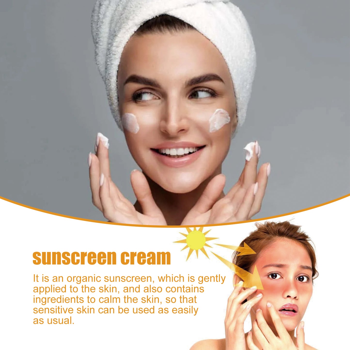 Organic Rice Cream | UV Protection & Moisturizing Sunscreen