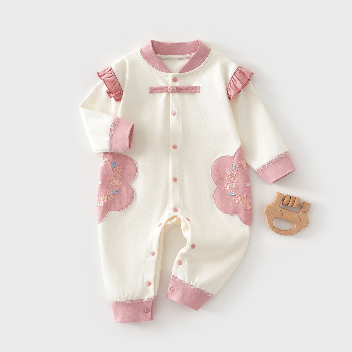 Baby Long Sleeve Romper | 100% Soft Cotton | Unisex Newborn Essential | Spring & Fall