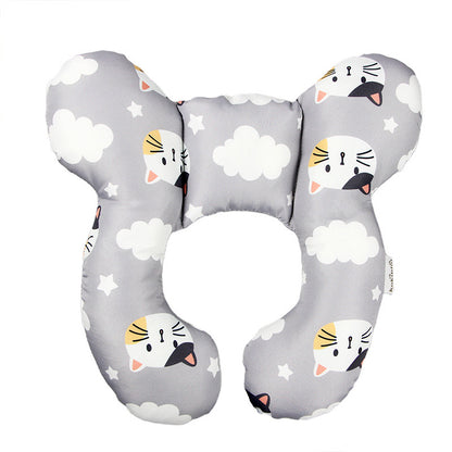 Baby Head Support Pillow U-Shaped Neck & Head Protection Cushion for Newborns Stroller Car Seat