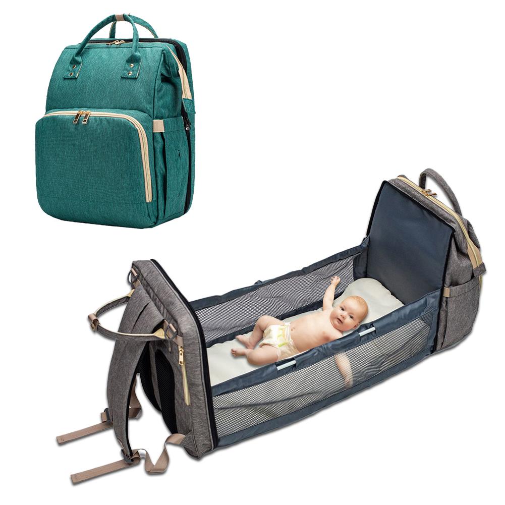 4-in-1 Convertible Diaper Backpack | Foldable Baby Bed | Waterproof & Lightweight | Perfect Baby Gift