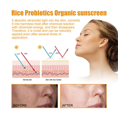 Organic Rice Cream | UV Protection & Moisturizing Sunscreen