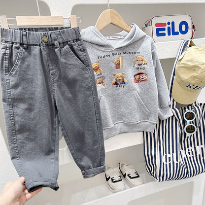 Kids Cargo Pants Boys Casual Spring Long Pants 100-150cm