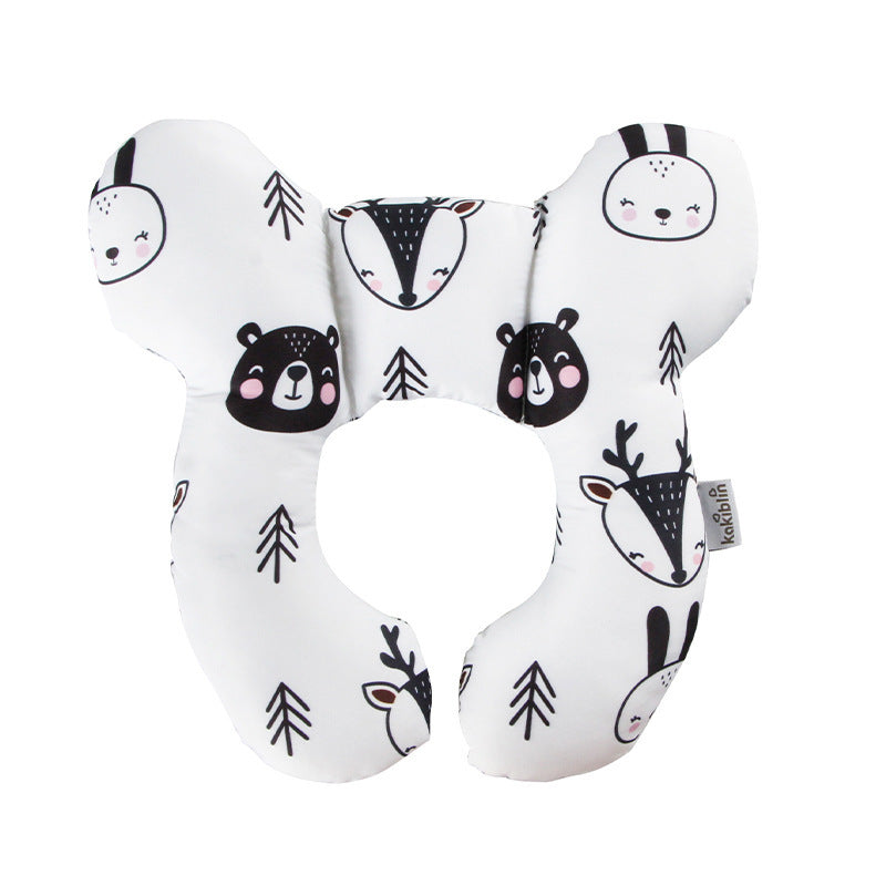 Baby Head Support Pillow U-Shaped Neck & Head Protection Cushion for Newborns Stroller Car Seat