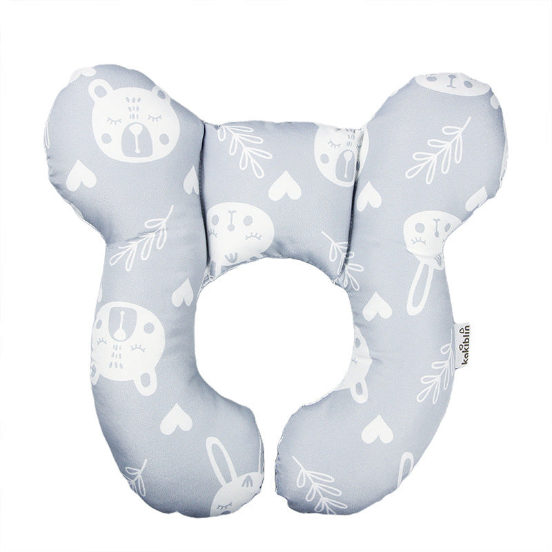 Baby Head Support Pillow U-Shaped Neck & Head Protection Cushion for Newborns Stroller Car Seat