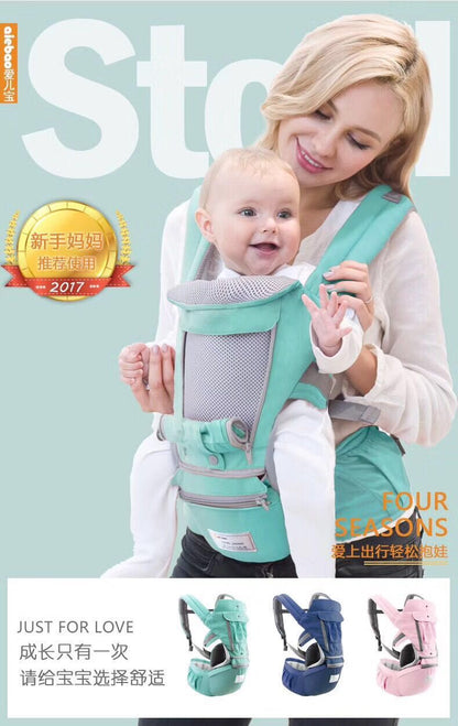 Baby Carrier with Hip Seat | Newborn to 18 Months | Hands-Free & Back-Friendly