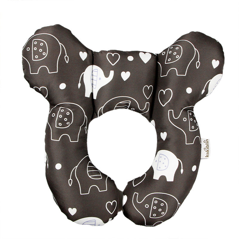 Baby Head Support Pillow U-Shaped Neck & Head Protection Cushion for Newborns Stroller Car Seat
