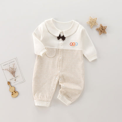 Long Sleeve Baby Romper | Korean Style Cotton Unisex | Newborn to 80cm Coverall