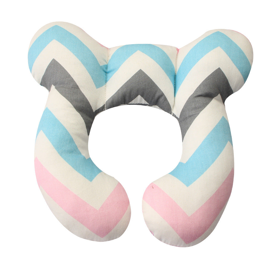 Baby Head Support Pillow U-Shaped Neck & Head Protection Cushion for Newborns Stroller Car Seat