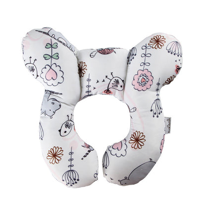 Baby Head Support Pillow U-Shaped Neck & Head Protection Cushion for Newborns Stroller Car Seat