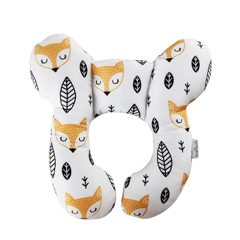 Baby Head Support Pillow U-Shaped Neck & Head Protection Cushion for Newborns Stroller Car Seat