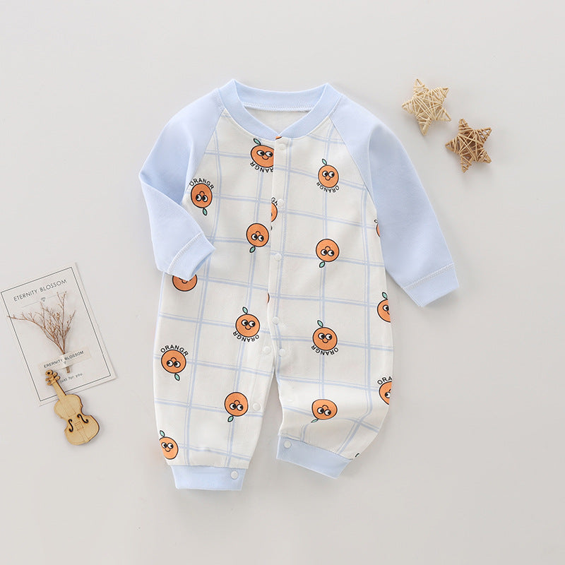 Long Sleeve Baby Romper | Korean Style Cotton Unisex | Newborn to 80cm Coverall