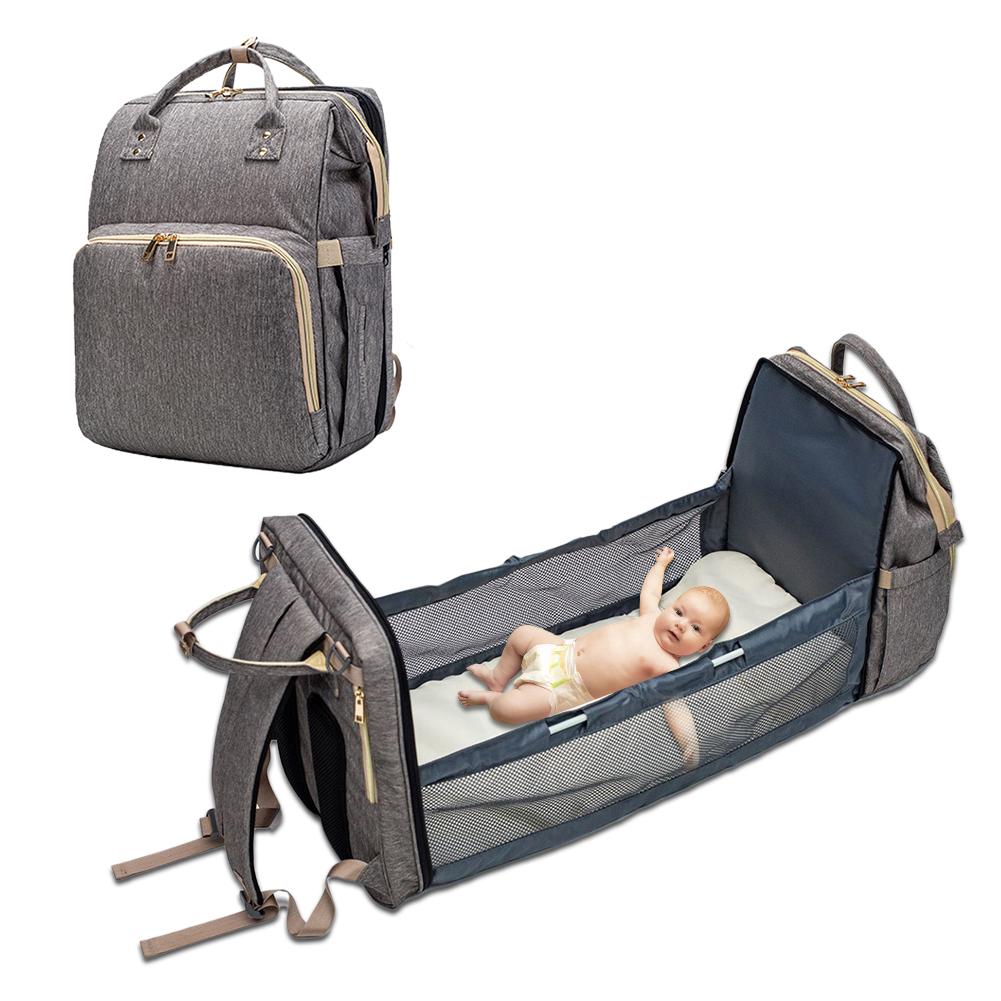 4-in-1 Convertible Diaper Backpack | Foldable Baby Bed | Waterproof & Lightweight | Perfect Baby Gift