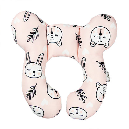 Baby Head Support Pillow U-Shaped Neck & Head Protection Cushion for Newborns Stroller Car Seat
