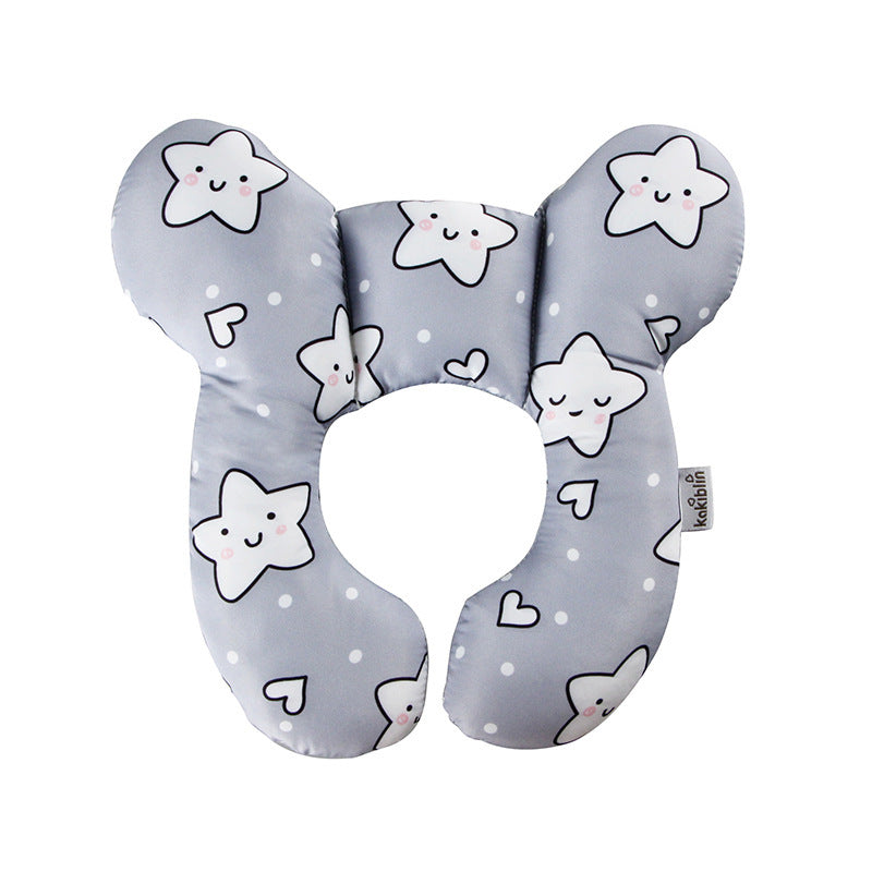 Baby Head Support Pillow U-Shaped Neck & Head Protection Cushion for Newborns Stroller Car Seat