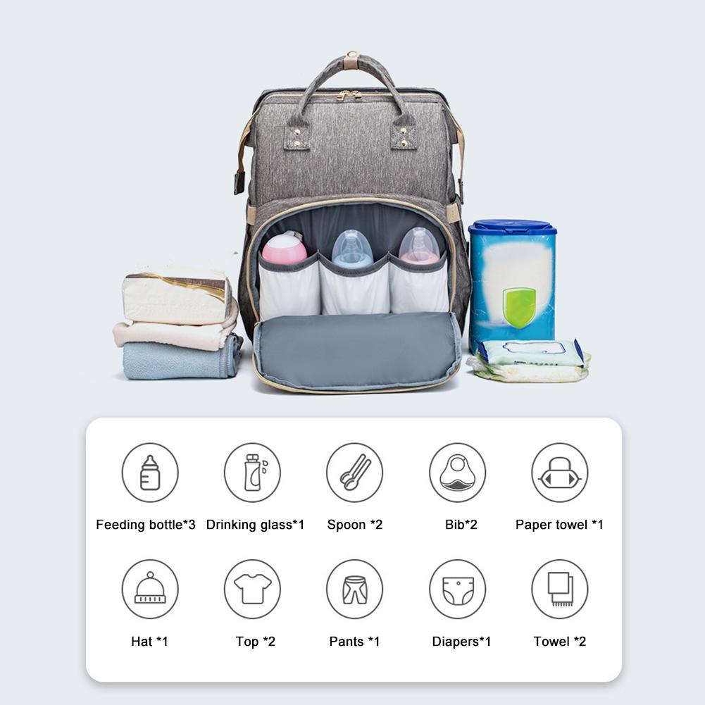 4-in-1 Convertible Diaper Backpack | Foldable Baby Bed | Waterproof & Lightweight | Perfect Baby Gift